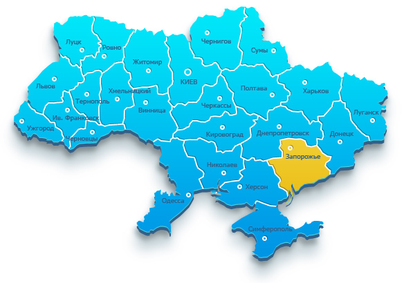 Карта Запорізької області